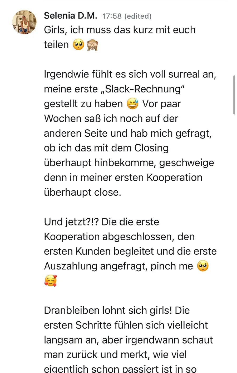 Kundenstimme über die SheEarnsGlobal Academy