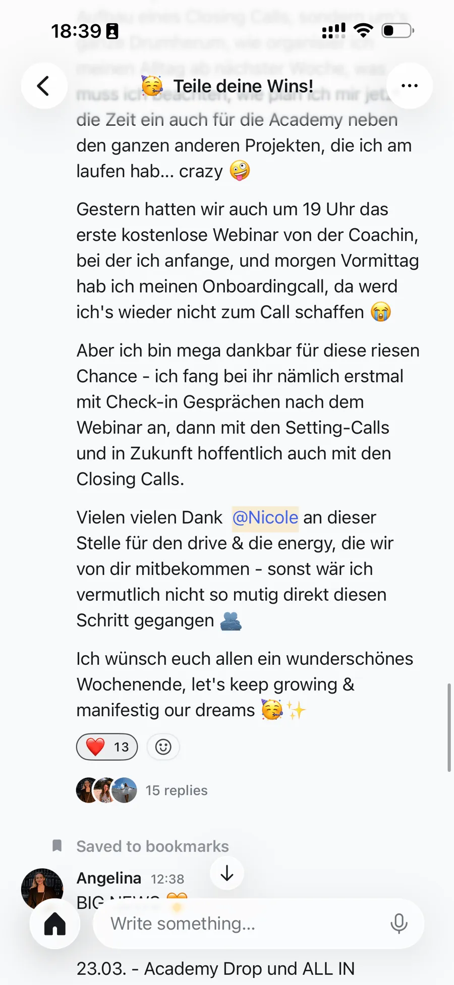 Kundenstimme über die SheEarnsGlobal Academy