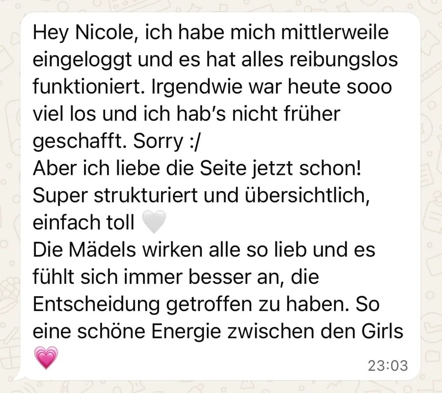 Kundenstimme über die SheEarnsGlobal Academy