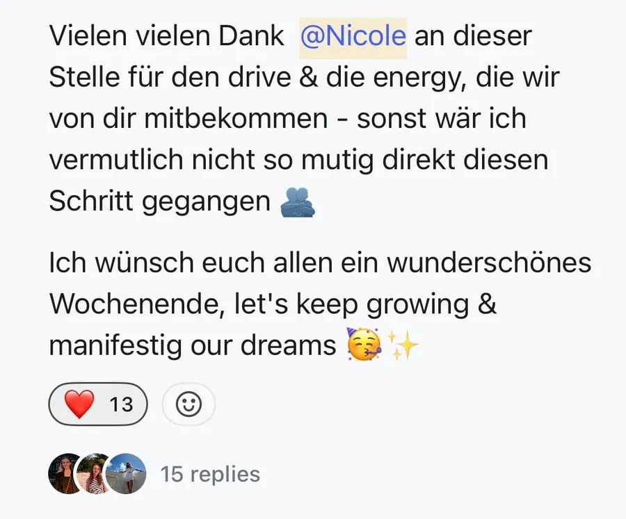 Kundenstimme über die SheEarnsGlobal Academy