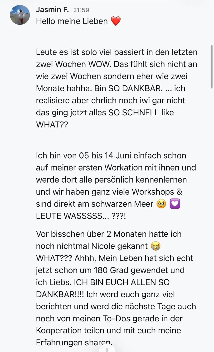 Kundenstimme über die SheEarnsGlobal Academy