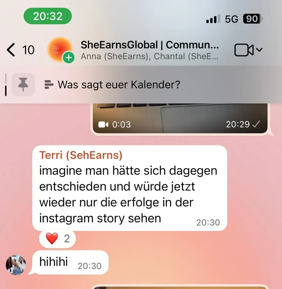 Kundenstimme über die SheEarnsGlobal Academy