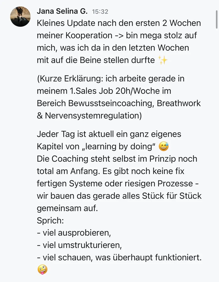 Kundenstimme über die SheEarnsGlobal Academy